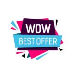 Wow Best Offer Lettering Origami Poster